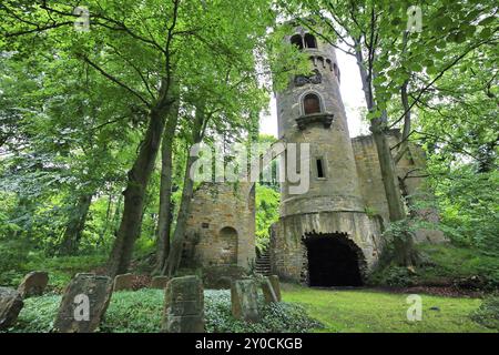 Tour Raiponce du château de Harbke Banque D'Images