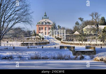 Moritzburg Little Pheasant Castle en hiver, Moritzburg Little Pheasant Castle en hiver 01 Banque D'Images