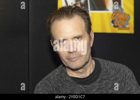 FRANCFORT, ALLEMAGNE, 6 MAI 2018 : Michael Biehn (*1956, acteur, The Terminator. Aliens, The Abyss) au German Comic Con Frankfurt, un couvent de fans de deux jours Banque D'Images