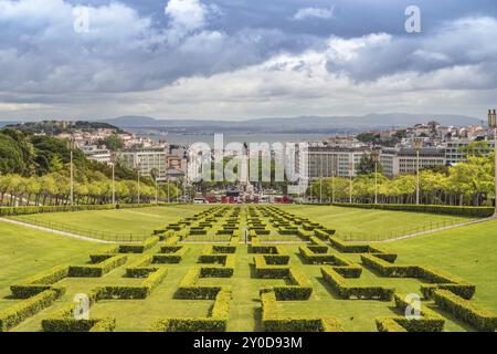 Portugal Lisbonne, ville au parc Eduardo VII. Banque D'Images