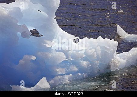 Dérive de glace dans le parc marin d'État de Shoup Bay en Alaska Banque D'Images