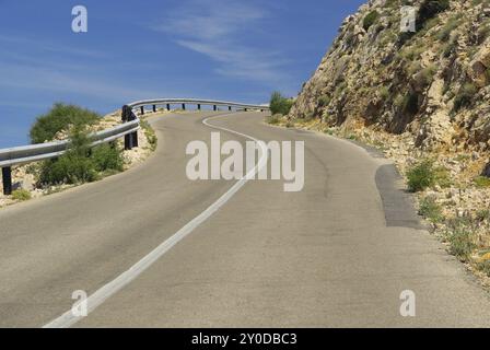 Route côtière de Stara Baska, route côtière de Stara Baska Banque D'Images