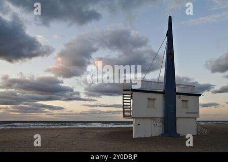 Sur la côte Baltique à Warnemuende Banque D'Images