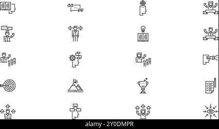 Icônes de motivation Collection d'icônes vectorielles de haute qualité avec trait modifiable. Idéal pour les projets professionnels et créatifs. Illustration de Vecteur