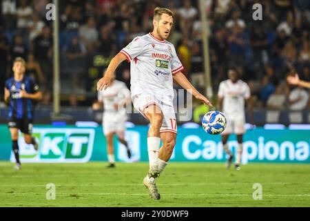 Lorenzo Libutti (Reggiana) pendant AC Pise vs AC Reggiana, match de football italien Serie B à Pise, Italie, août 31 2024 Banque D'Images