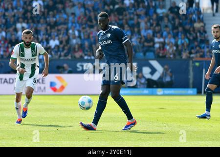 Bochum, Deutschland. 31 août 2024. Fussball ; Spieltag 02 ; 1. Bundesliga ; saison 2024/2025, VfL Bochum gegen Borussia Mönchengladbach am 31.08.2024 in Bochum. UBz : 06 Ibrahima Sissoko, VfL Bochum. Crédit : dpa/Alamy Live News Banque D'Images