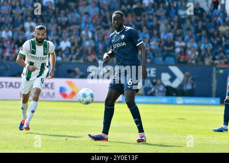 Bochum, Deutschland. 31 août 2024. Fussball ; Spieltag 02 ; 1. Bundesliga ; saison 2024/2025, VfL Bochum gegen Borussia Mönchengladbach am 31.08.2024 in Bochum. UBz : 06 Ibrahima Sissoko, VfL Bochum. Crédit : dpa/Alamy Live News Banque D'Images