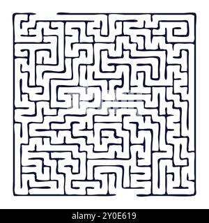 Labyrinthe de jeu pour enfants. Trouvez un moyen de sortir du labyrinthe. Illustration de Vecteur