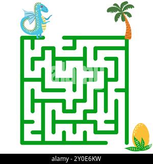 Labyrinthe de jeu pour enfants. Trouvez un moyen de sortir du labyrinthe. Illustration de Vecteur