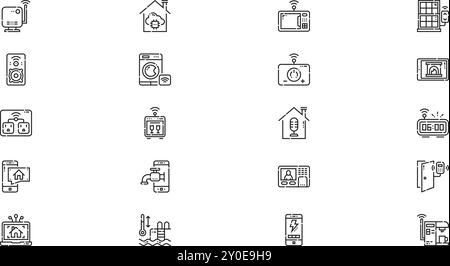 Icônes SmartHome Collection d'icônes vectorielles de haute qualité avec contour modifiable. Idéal pour les projets professionnels et créatifs. Illustration de Vecteur