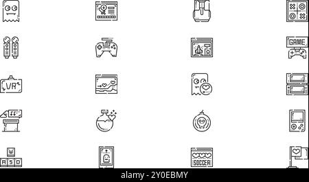 Icônes de jeu Collection d'icônes vectorielles de haute qualité avec contour modifiable. Idéal pour les projets professionnels et créatifs. Illustration de Vecteur