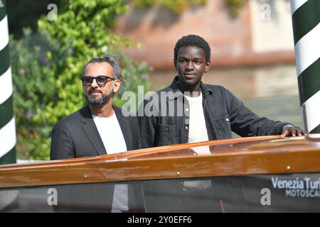 Venise, Italie. 02 septembre 2024. Seydou Sarr arrivée à l'Hôtel Excelsior dans le cadre du 81ème Festival International du film de Venise, à Venise, Italie, le 2 septembre 2024. Photo Aurore MARECHAL/ABACAPRESS. COM Credit : Abaca Press/Alamy Live News Banque D'Images