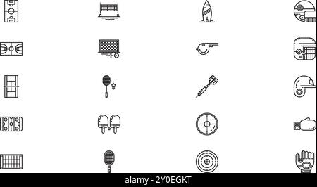Icônes de sport Collection d'icônes vectorielles de haute qualité avec trait modifiable. Idéal pour les projets professionnels et créatifs. Illustration de Vecteur