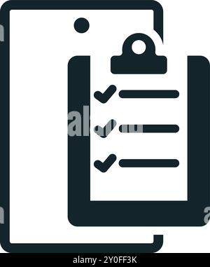 Presse-papiers affichant des coches représentant les tâches terminées Illustration de Vecteur