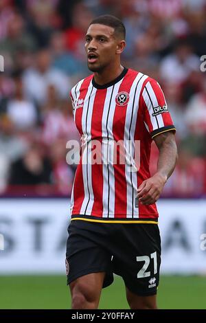 Sheffield, Royaume-Uni. 01 Sep, 2024. Vinicius Souza de Sheffield United lors du Sheffield United FC vs Watford FC Sky Bet EFL Championship match à Bramall Lane, Sheffield, Angleterre, Royaume-Uni le 1er septembre 2024 Credit : Every second Media/Alamy Live News Banque D'Images