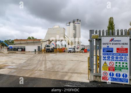 Centrale à béton Cemex Witney Banque D'Images