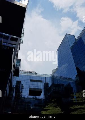 Shenzhen, Chine : aspect architectural de Qianhai Shenzhen Hong Kong Fund Town Banque D'Images