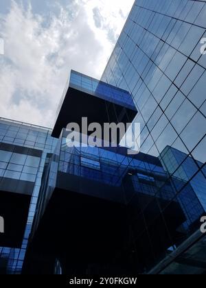 Shenzhen, Chine : aspect architectural de Qianhai Shenzhen Hong Kong Fund Town Banque D'Images