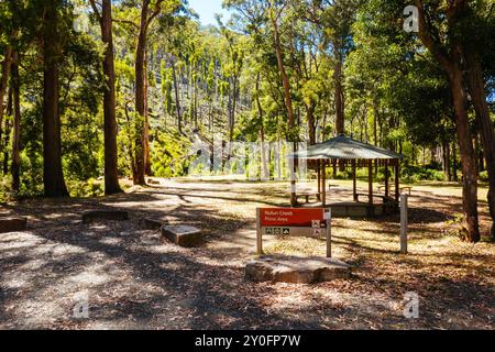 Aire de pique-nique de Nolans Creek en Australie Banque D'Images