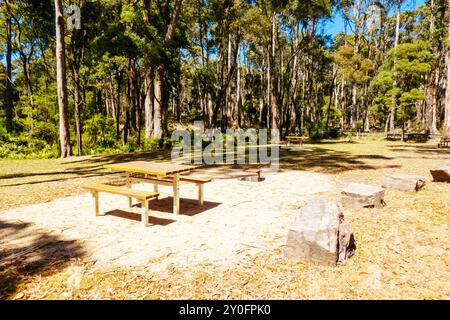 Aire de pique-nique de Nolans Creek en Australie Banque D'Images