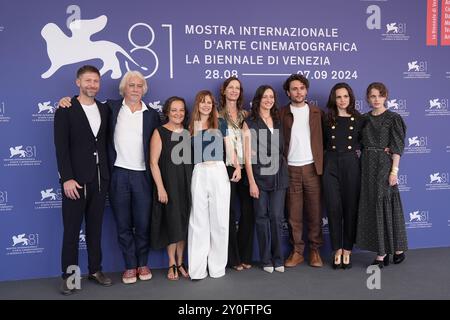 Venezia, Italie. 02 septembre 2024. Le casting assiste à la photocall 'Vermiglio' au 81e Festival International du film de Venise le 02 septembre 2024 à Venise, Italie. (Photo de Gian Mattia D'Alberto/LaPresse) crédit : LaPresse/Alamy Live News Banque D'Images