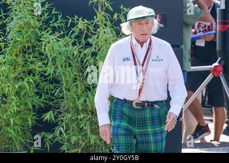 Jackie Stewart lors de la formule 1 Pirelli Gran Premio d’Italia 2024 le 30 août 2024, Monza, Italie. Banque D'Images