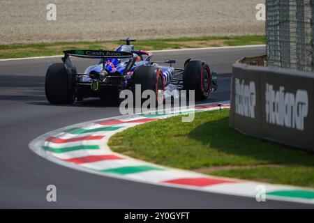 Monza, Italie. 31 août 2024. Daniel Ricciardo de l'Australie au volant de la (03) Visa Cash App RB Formula One Team VCARB 01 lors du FP3 de formule 1 Pirelli Gran Premio d'Italia 2024 le 31 août 2024, Monza, Italie. Crédit : Luca Rossini/E-Mage/Alamy Live News Banque D'Images