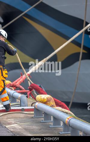 Göteborg, Suède - 29 octobre 2022 : amarrages d'un grand navire de croisière Banque D'Images