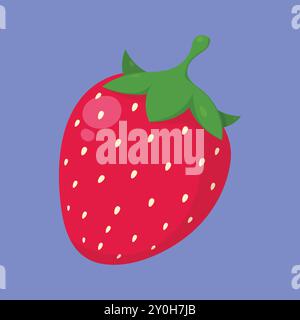Vecteur d'icône de fraise fraîche. icône de fraise. vecteur de fruit de fraise Illustration de Vecteur
