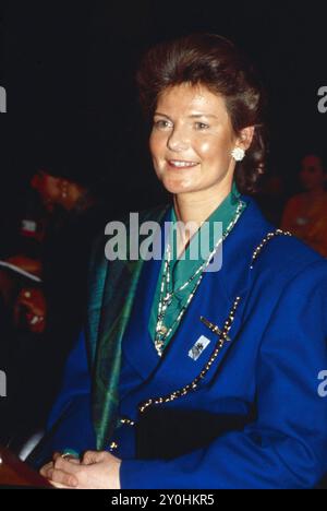 25-02-1992 Ginevra Archivio Storico Olycom/LaPresse Margaretha di Lussemburgo (nome completto in francese Margaretha Antonia Marie félicité ; Betzdorf, 15 maggio 1957) è una principessa lussemburghese. È divenuta un membro della famiglia principesca del Liechtenstein dopo il suo matrimonio, al momento l'ultimo dinasticamente paritario tra due casate regnanti in Europa Nella Foto : Margaretha di Lussemburgo al vertice sulla promozione economica delle donne nelle zone rurali ￼sur la photo : Margaretha du Luxembourg au sommet sur la promotion économique des femmes dans les zones rurales Banque D'Images