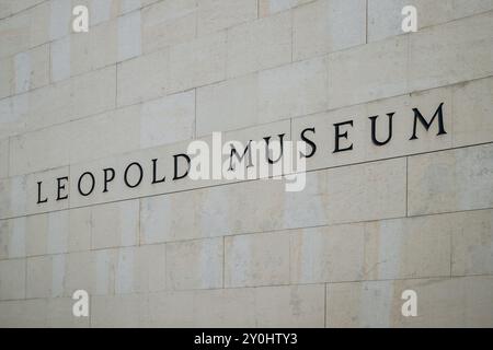 Vienne, Autriche - 6 août 2024 : façade du Musée Léopold de Vienne Banque D'Images