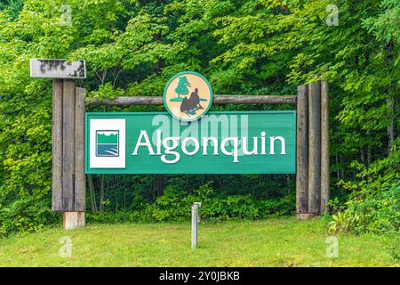 Le parc provincial Algonquin a été créé en !893, ce qui en fait le plus ancien parc provincial au Canada. Le parc couvre 7635 kilomètres carrés. Voilà Banque D'Images