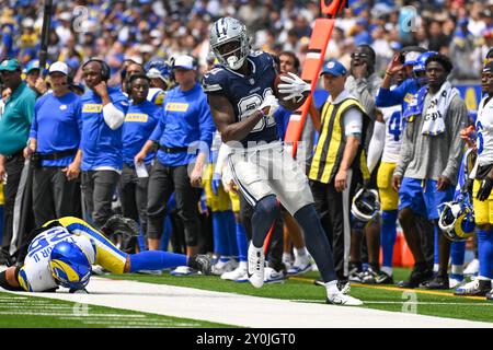 Dallas Cowboys Tight End John Stephens Jr. (81) lors d'un match de pré-saison NFL, dimanche 11 août 2024, à Inglewood, Etalonnage La défaite des Rams de Los Angeles Banque D'Images