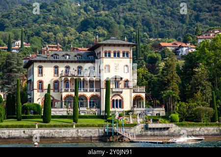 Le luxueux Villa Placida est un manoir italien sur le lac de Côme dans le quartier San Giovanni de Bellagio, Lombardie, Italie. Banque D'Images