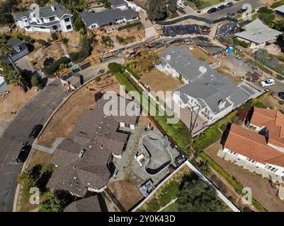 Rancho Palos Verdes, États-Unis. 02 septembre 2024. L'électricité et le gaz ont été coupés à 140 maisons dans la zone Seaview de Rancho Palos Verdes en raison de l'activité du toboggan. Les maisons supplémentaires dans la région seront également coupées de courant, et il y a des évacuations obligatoires en raison de la possibilité que la zone glisse dans la mer. 9/2/2024 Rancho Palos Verdes, CA., USA (photo de Ted Soqui/Sipa photo USA) crédit : Sipa USA/Alamy Live News Banque D'Images