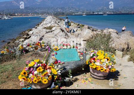 Santa Barbara, CA, États-Unis. 2 septembre 2024. Le 2 septembre 2024 marque le cinquième anniversaire de la tragédie de l'incendie du bateau conception dans les îles Anglo-Normandes, où 34 personnes ont été piégées sous le pont et tuées dans un incendie de bateau de plongée tard dans la nuit au large de l'île de Santa Cruz. (Crédit image : © Amy Katz/ZUMA Press Wire) USAGE ÉDITORIAL SEULEMENT! Non destiné à UN USAGE commercial ! Banque D'Images