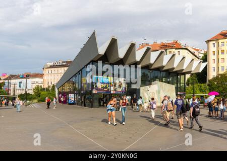 Entrée de la station de métro Szell Kalman ter en surface, Budapest, Hongrie Banque D'Images