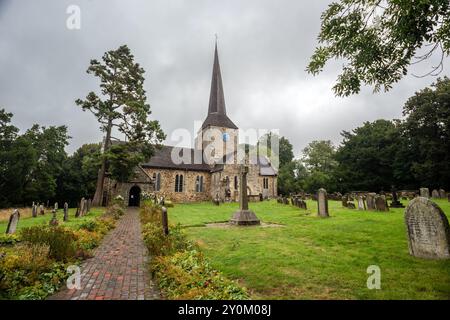 Horsted Keynes, 22 août 2024 : Horsted Keynes Cricket Club - église St Giles Banque D'Images