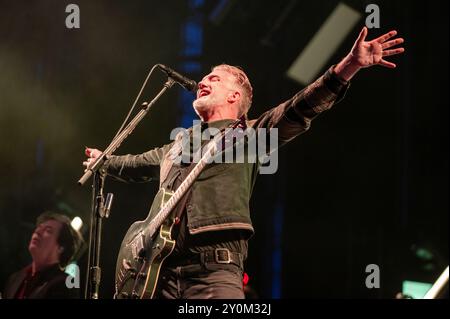 06 juillet 2024 : Josh homme se produit avec Queens of the Stone Age au festival IDays à Milan, en Italie Banque D'Images