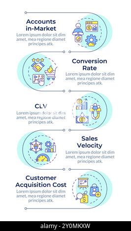 Productivité de la séquence verticale infographique marketing basée sur les comptes Illustration de Vecteur