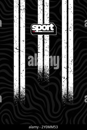 CONCEVEZ LE FOND SPORTIF ET LE MOTIF POUR LE MAILLOT DE SUBLIMATION Illustration de Vecteur