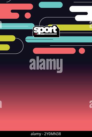 CONCEVEZ LE FOND SPORTIF ET LE MOTIF POUR LE MAILLOT DE SUBLIMATION Illustration de Vecteur