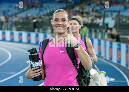 Alysha Newman (Canada), voûte à la perche féminine, Golden Gala Pietro Mennea Diamond League Athletics 2024, Rome, Italie Banque D'Images