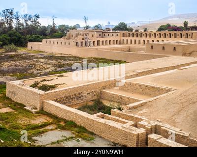 La Acllawasi (maison des femmes choisies) dans le complexe archéologique de Pachacamac, près de Lima - Pérou Banque D'Images