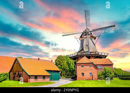 Moulin à vent Endewecht, Allemagne Banque D'Images