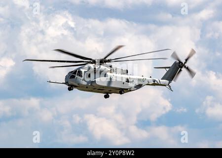 Sikorsky CH-53K King Stallion hélicoptère de transport lourd des US Marines à l'ILA de Berlin. Allemagne - 27 avril 2018 Banque D'Images