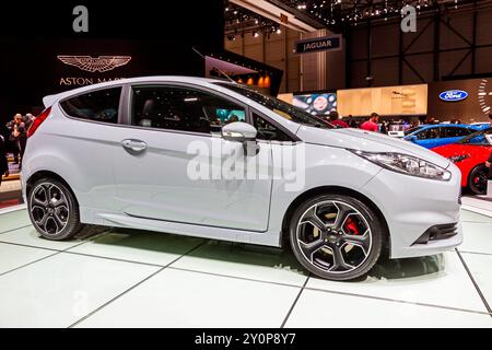 Ford Fiesta ST200 voiture au salon international de l'automobile de Genève. Suisse - 2 mars 2016. Banque D'Images