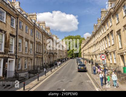 Architecture géorgienne dans la ville de Bath, Somerset, Royaume-Uni Banque D'Images