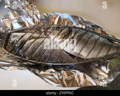 La dorée de poisson de mer sur le marché aux poissons de comptoir Banque D'Images
