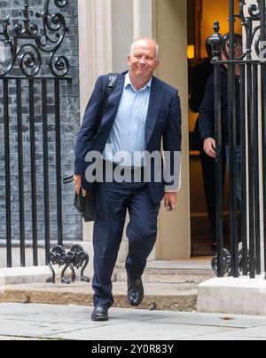 Londres, Angleterre, Royaume-Uni. 3 septembre 2024. SIMON ROBERTS, PDG de Sainsbury, quitte le 10 Downing Street après un petit déjeuner-réunion sur le projet de loi sur l'emploi avec Angela Rayner, première ministre adjointe, et Jonathan Reynolds, secrétaire d'entreprise. (Crédit image : © Tayfun Salci/ZUMA Press Wire) USAGE ÉDITORIAL SEULEMENT! Non destiné à UN USAGE commercial ! Banque D'Images